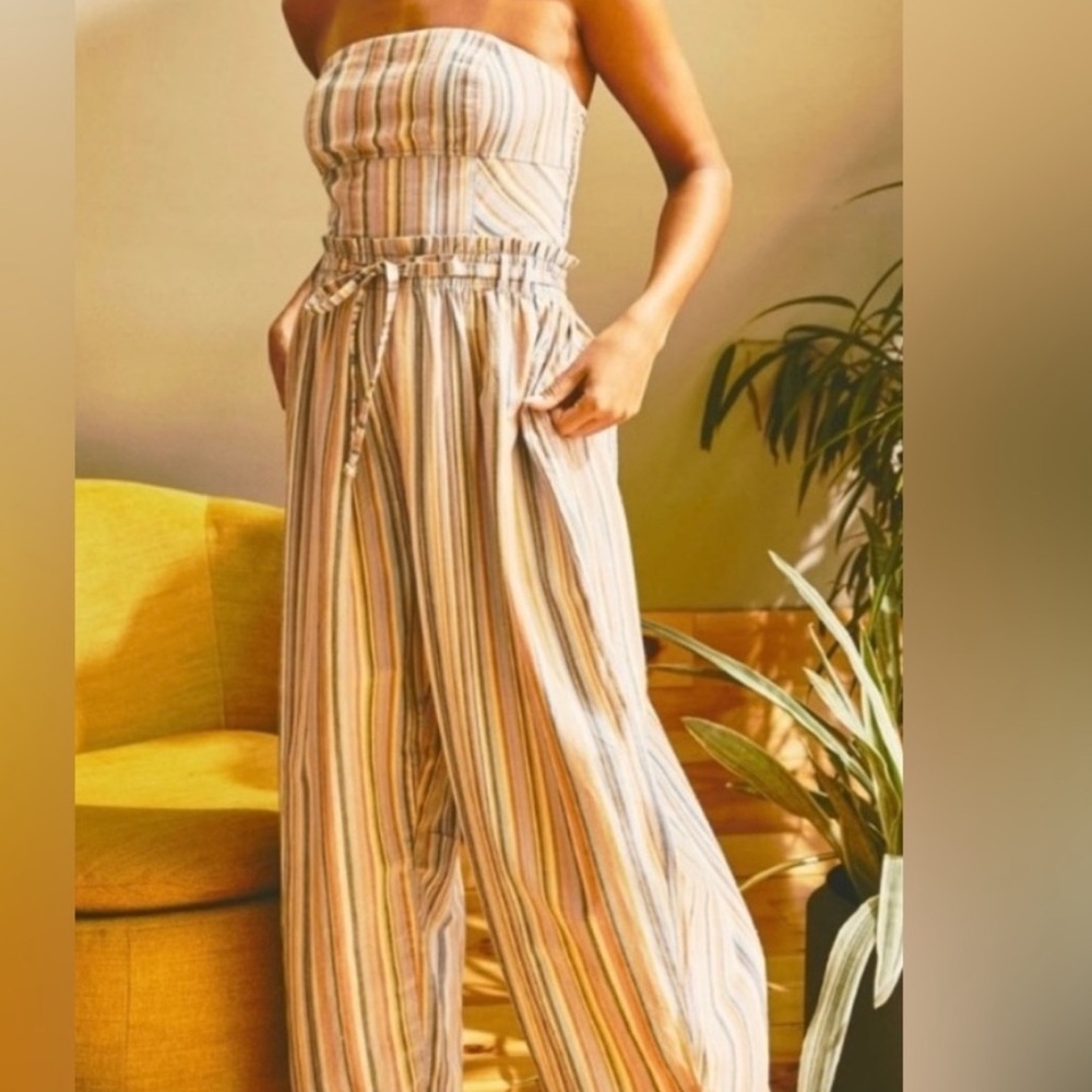 Free People Roaming Shores Jumpsuit Sz Small